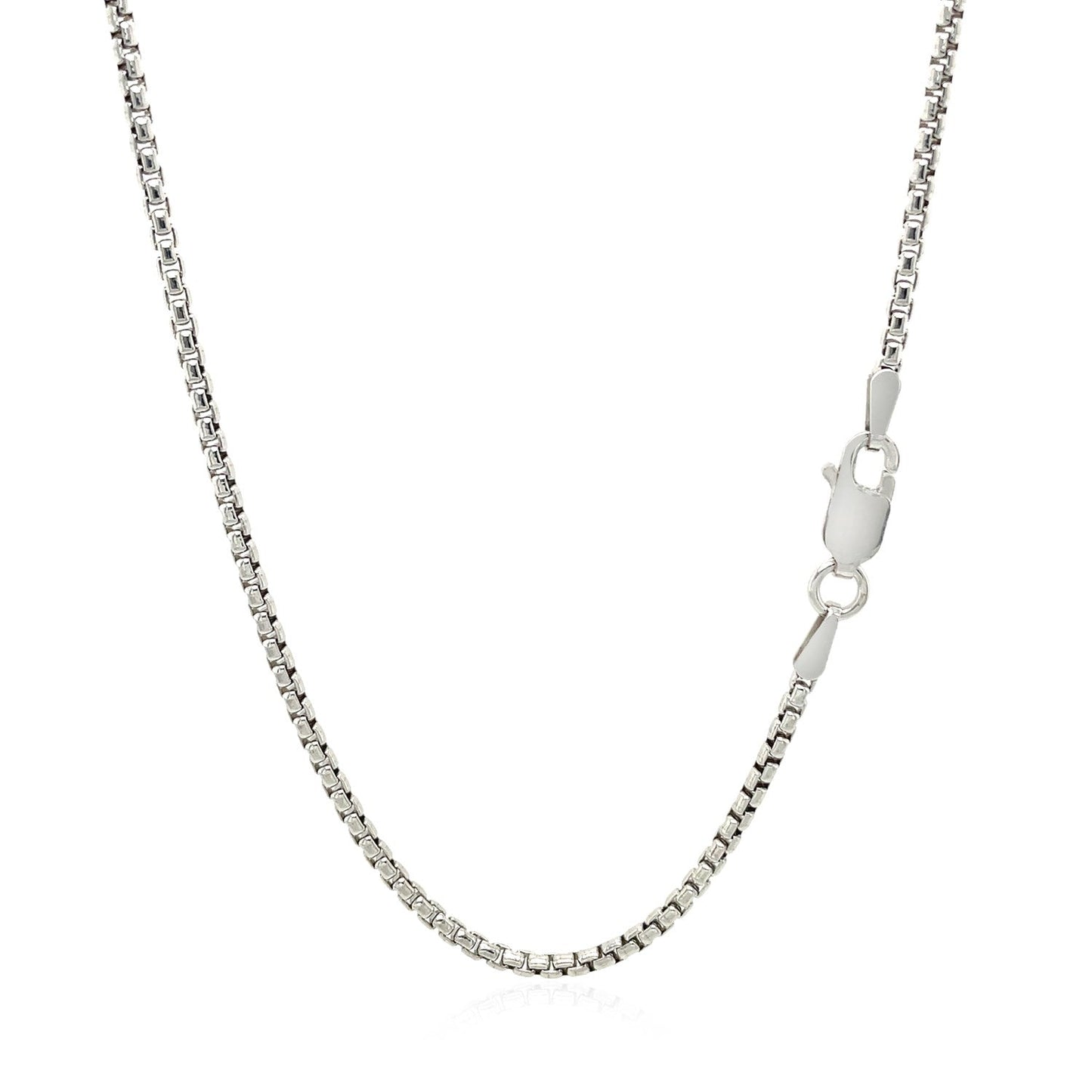 Sterling Silver Rhodium Plated Round Box Chain 1.8mm Bids.com