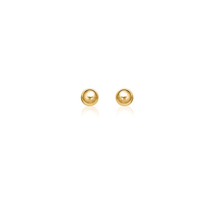 14k Yellow Gold Round Stud Earrings (5.0 mm) Bids.com