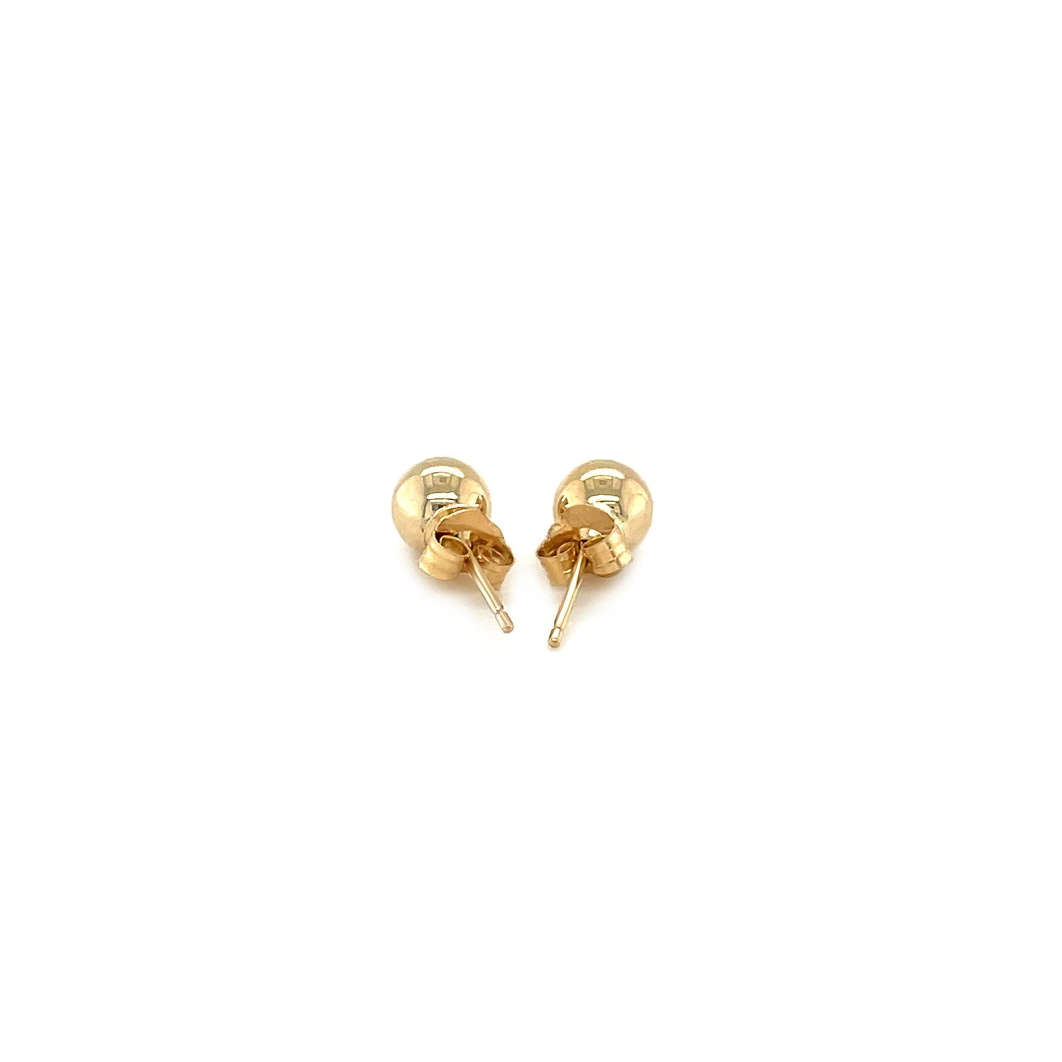 14k Yellow Gold Round Stud Earrings (5.0 mm) Bids.com