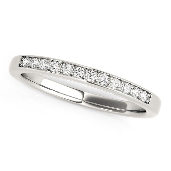 14k White Gold Diamond Wedding Band (1/8 cttw) Bids.com