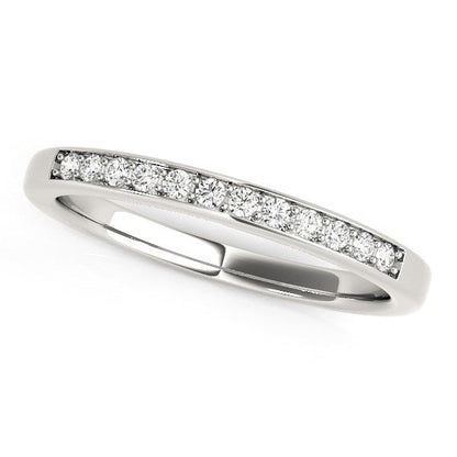14k White Gold Diamond Wedding Band (1/8 cttw) Bids.com