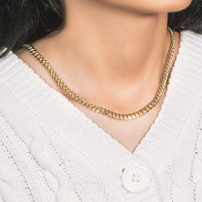 10k Yellow Gold Semi Solid Miami Cuban Chain (5.00 mm) Bids.com