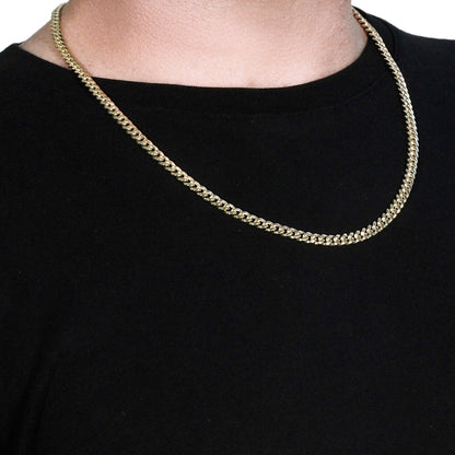 10k Yellow Gold Semi Solid Miami Cuban Chain (5.00 mm) Bids.com