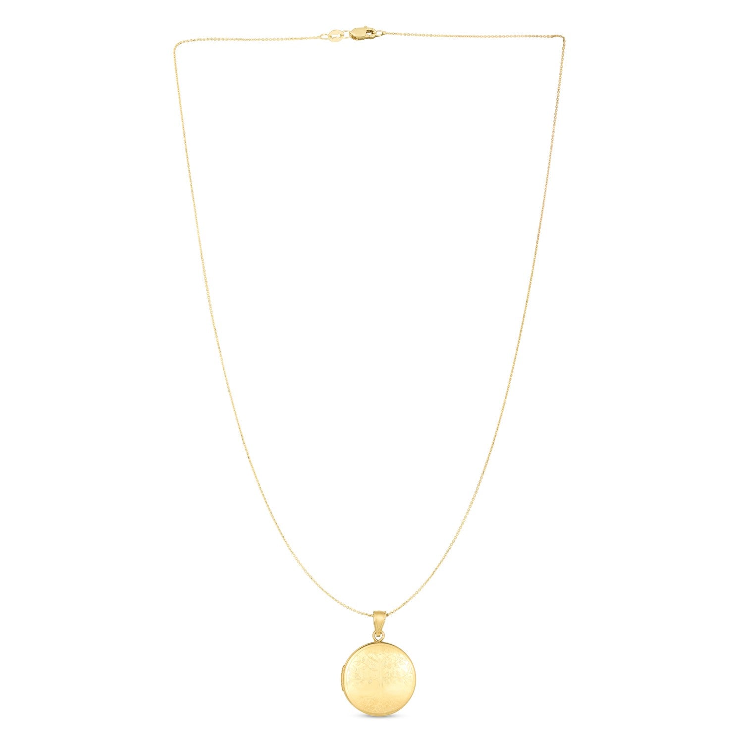 14k Yellow Gold Tree of Life Locket Necklace Bids.com