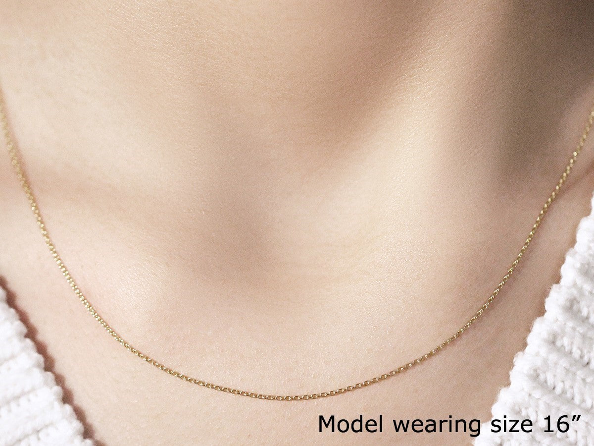 10k Yellow Gold Oval Cable Link Chain (0.97 mm) Bids.com