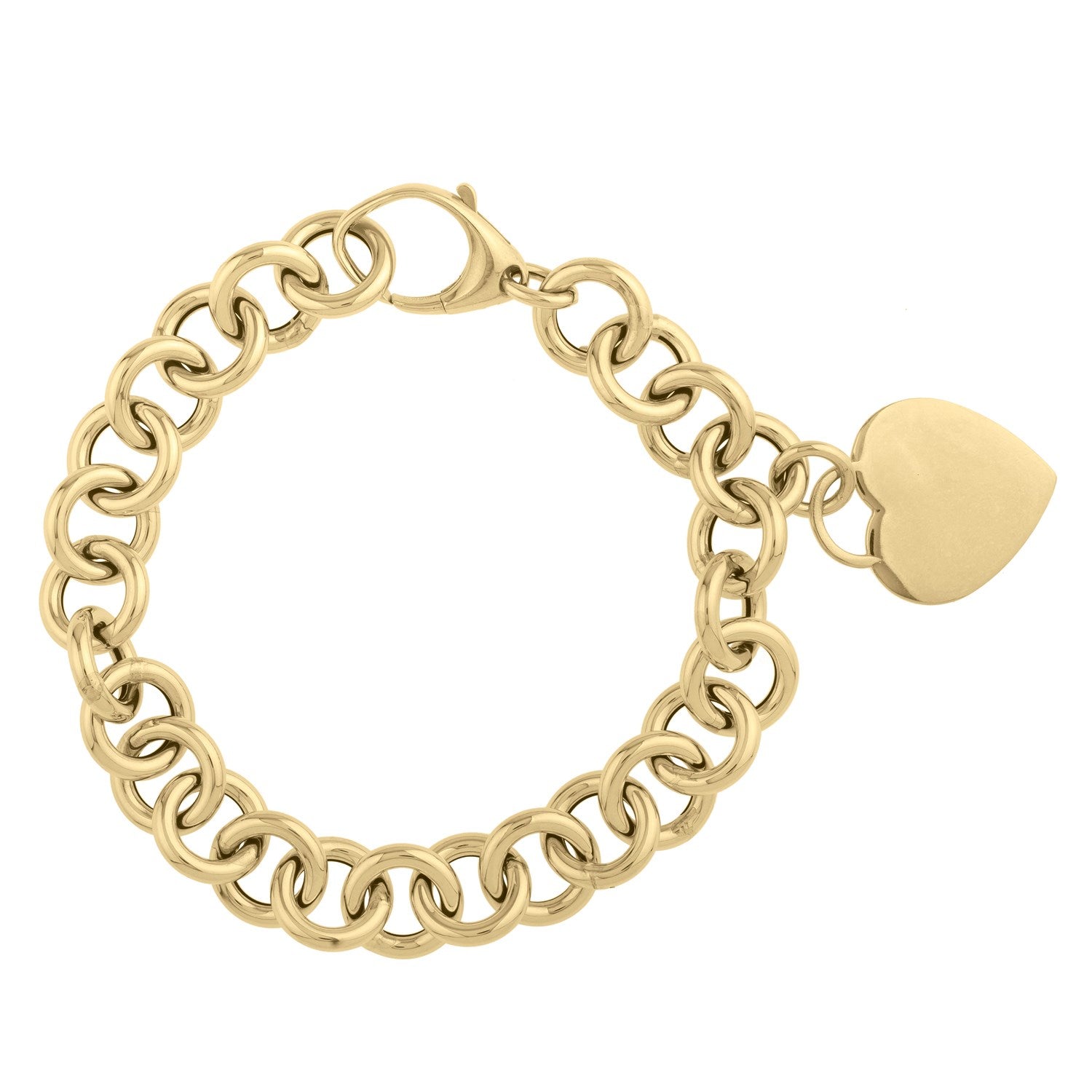 14k Yellow Gold 7 1/2 inch Rolo Link Bracelet (11.40 mm) Bids.com