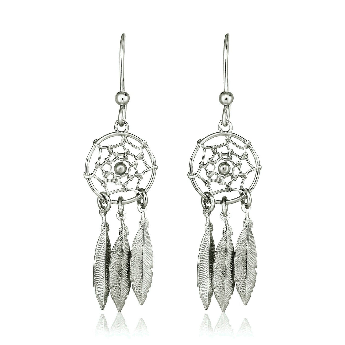 Sterling Silver Dream Catcher Dangle Earrings Bids.com