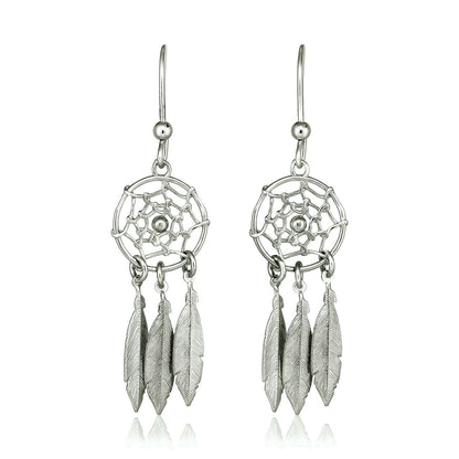 Sterling Silver Dream Catcher Dangle Earrings Bids.com