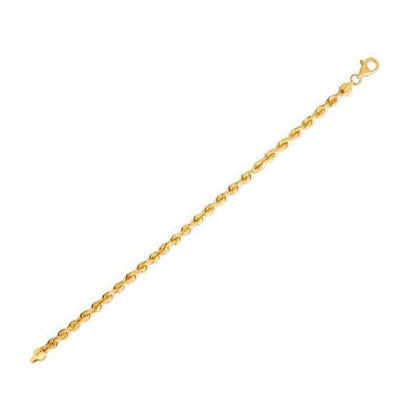 14k Yellow Gold Light Rope Chain (4.30 mm) Bids.com