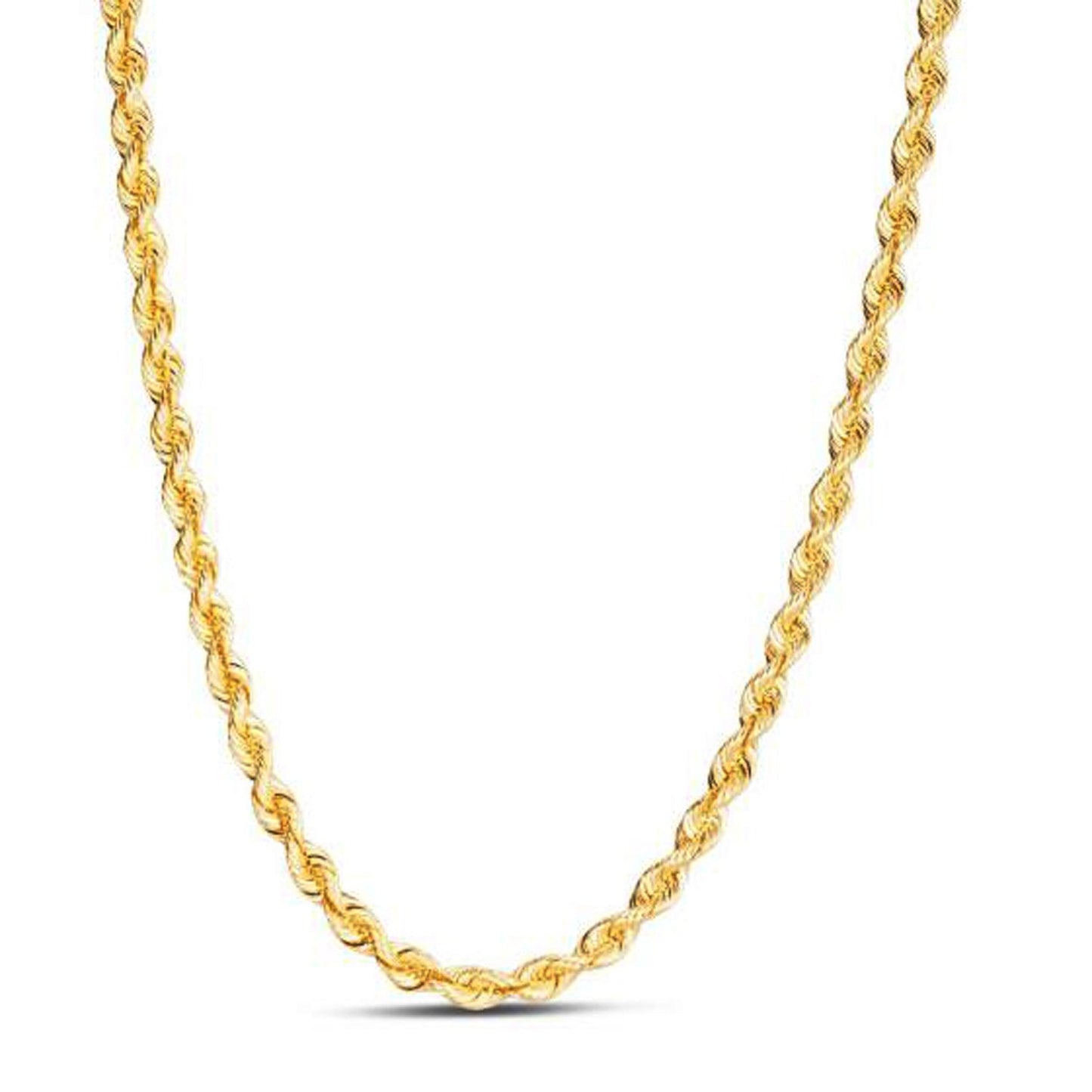 14k Yellow Gold Light Rope Chain (4.30 mm) Bids.com