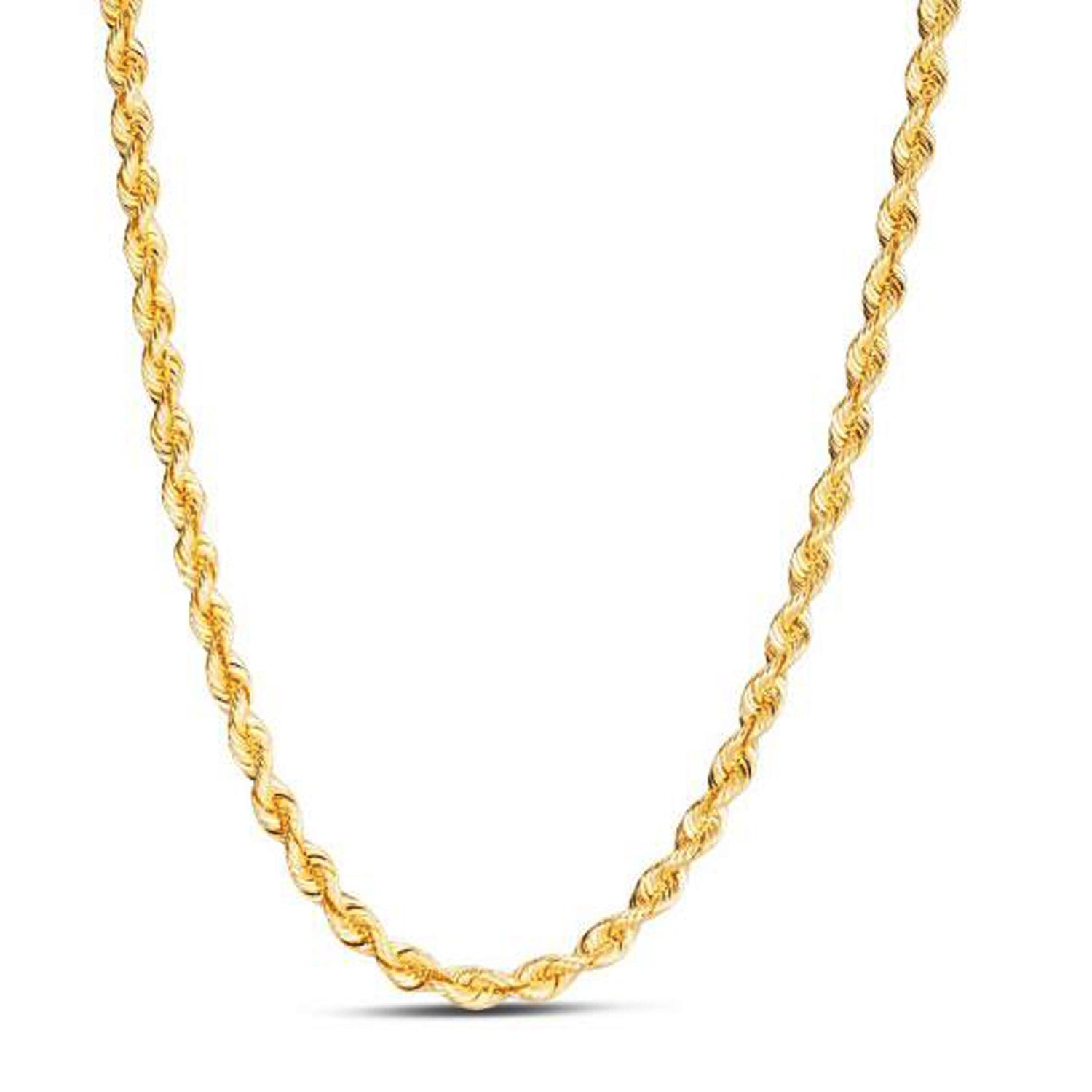 14k Yellow Gold Light Rope Chain (4.30 mm) Bids.com