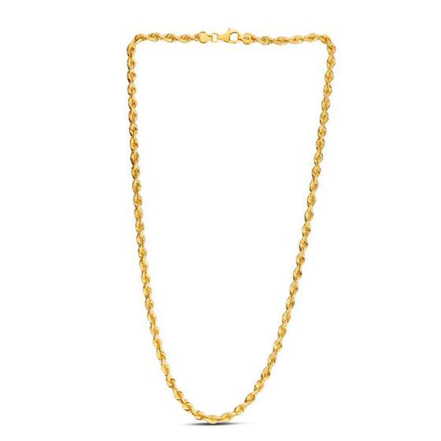 14k Yellow Gold Light Rope Chain (4.30 mm) Bids.com
