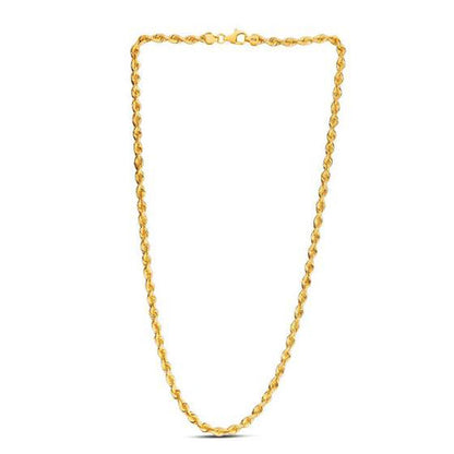 14k Yellow Gold Light Rope Chain (4.30 mm) Bids.com