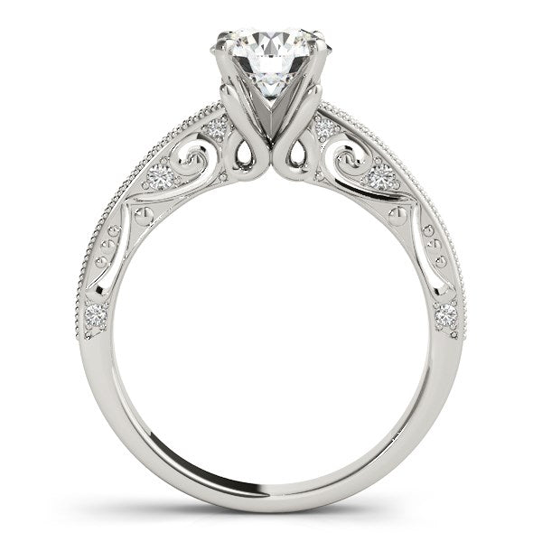 14k White Gold Antique Pronged Round Diamond Engagement Ring (1 1/8 cttw) Bids.com