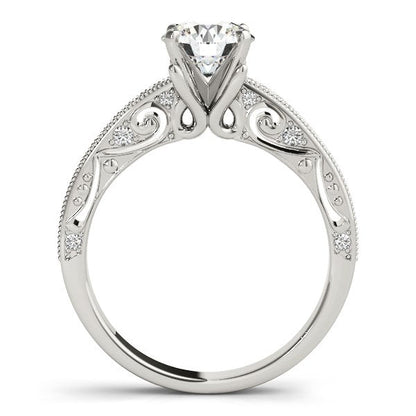 14k White Gold Antique Pronged Round Diamond Engagement Ring (1 1/8 cttw) Bids.com