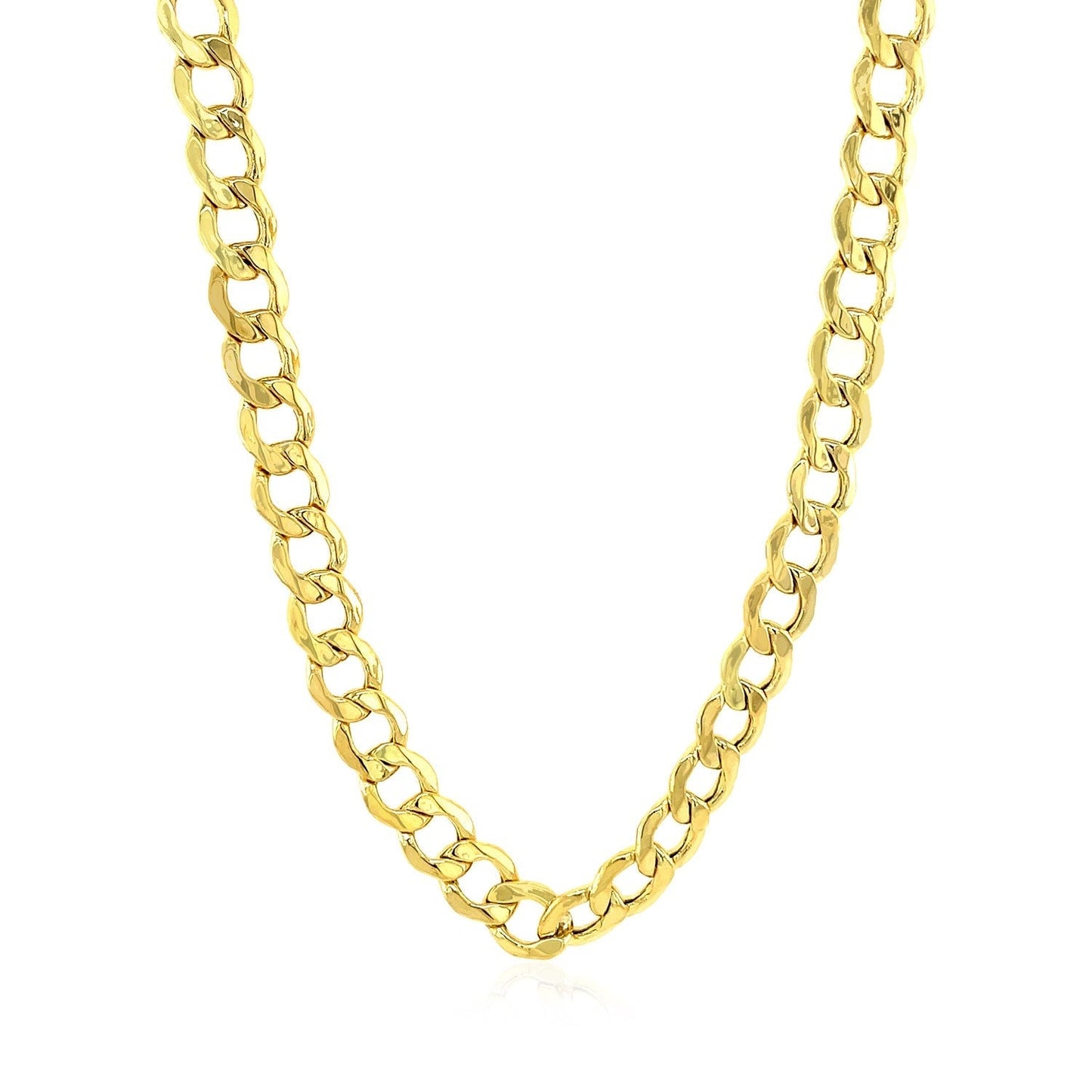 6.1mm 10k Yellow Gold Curb Chain Bids.com