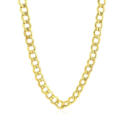 6.1mm 10k Yellow Gold Curb Chain Bids.com