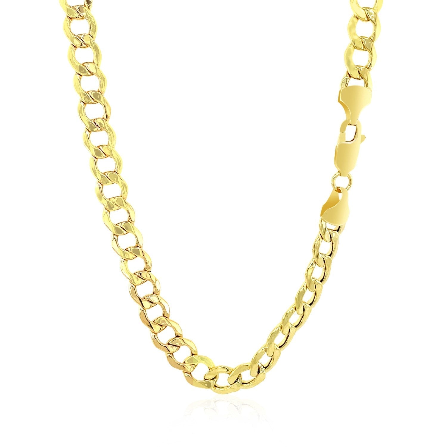 6.1mm 10k Yellow Gold Curb Chain Bids.com