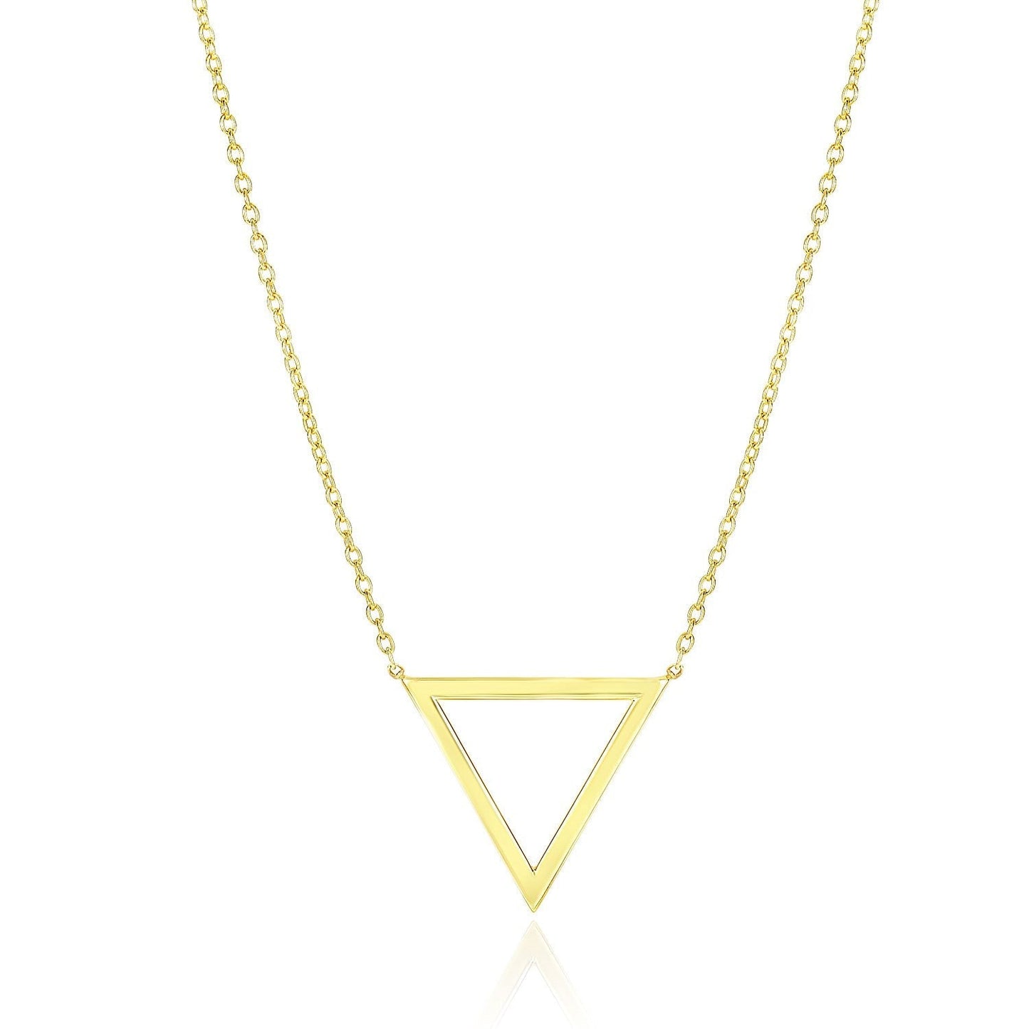 14k Yellow Gold Delta Symbol Chain Necklace Bids.com