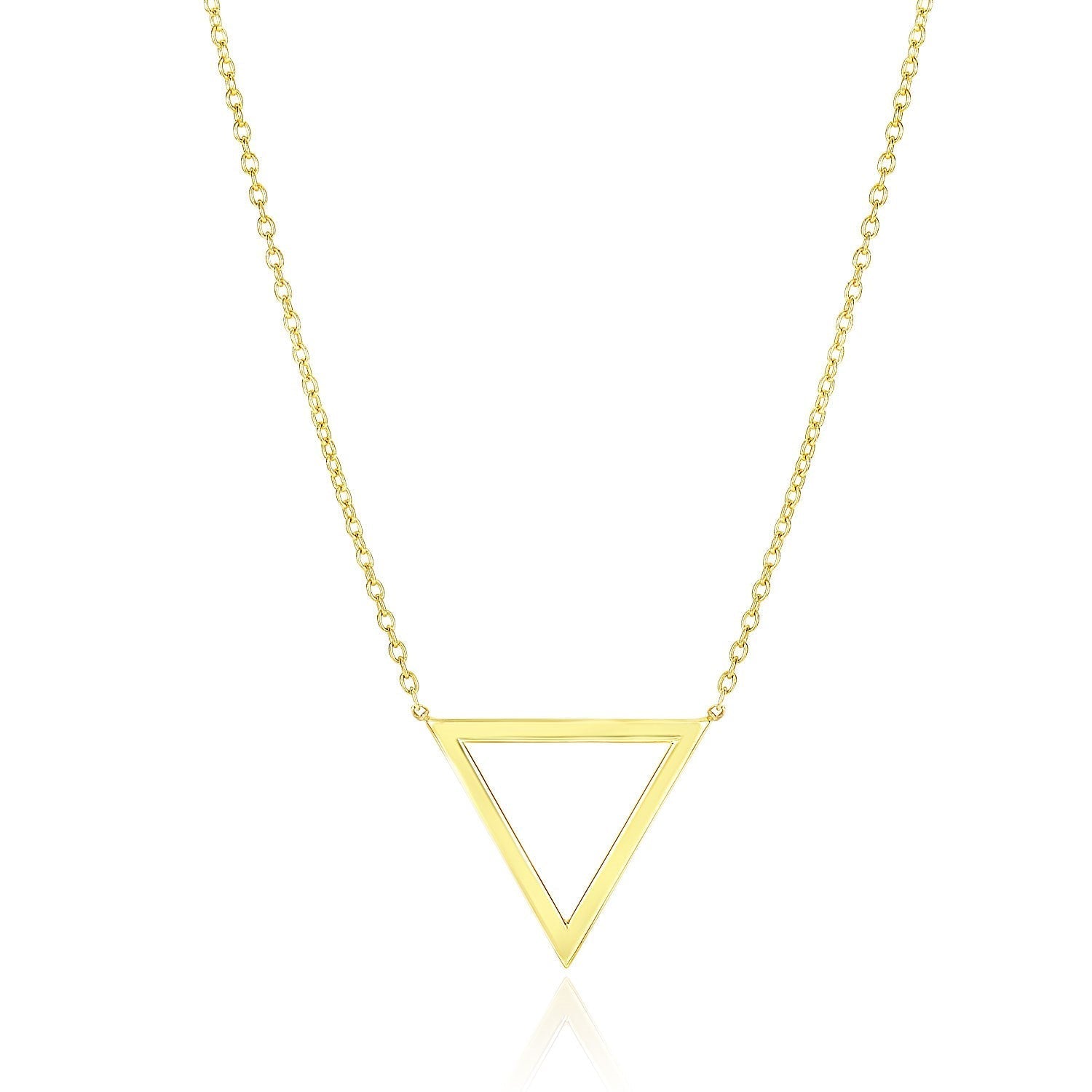 14k Yellow Gold Delta Symbol Chain Necklace Bids.com