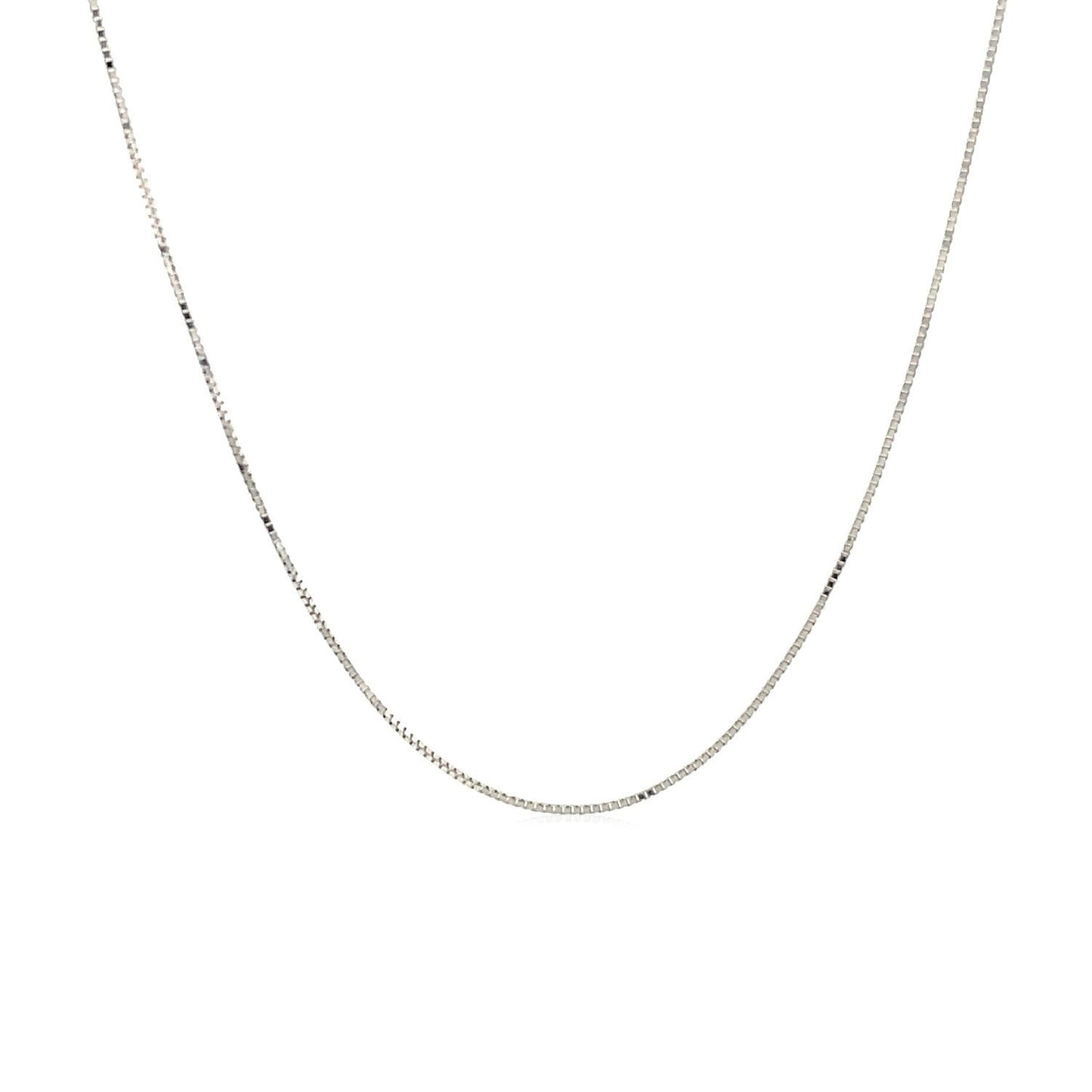10k White Gold Classic Box Chain (0.45 mm) Bids.com