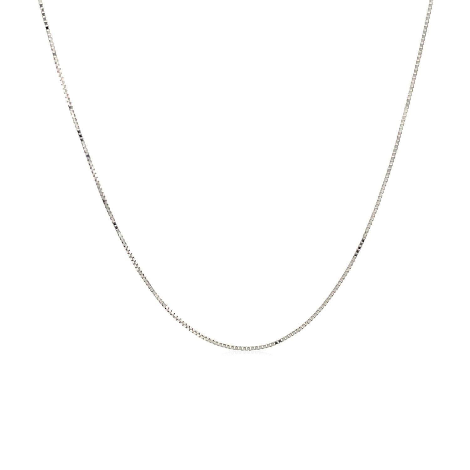 10k White Gold Classic Box Chain (0.45 mm) Bids.com
