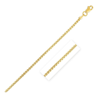 14k Yellow Gold Round Box Chain 1.35 mm Bids.com