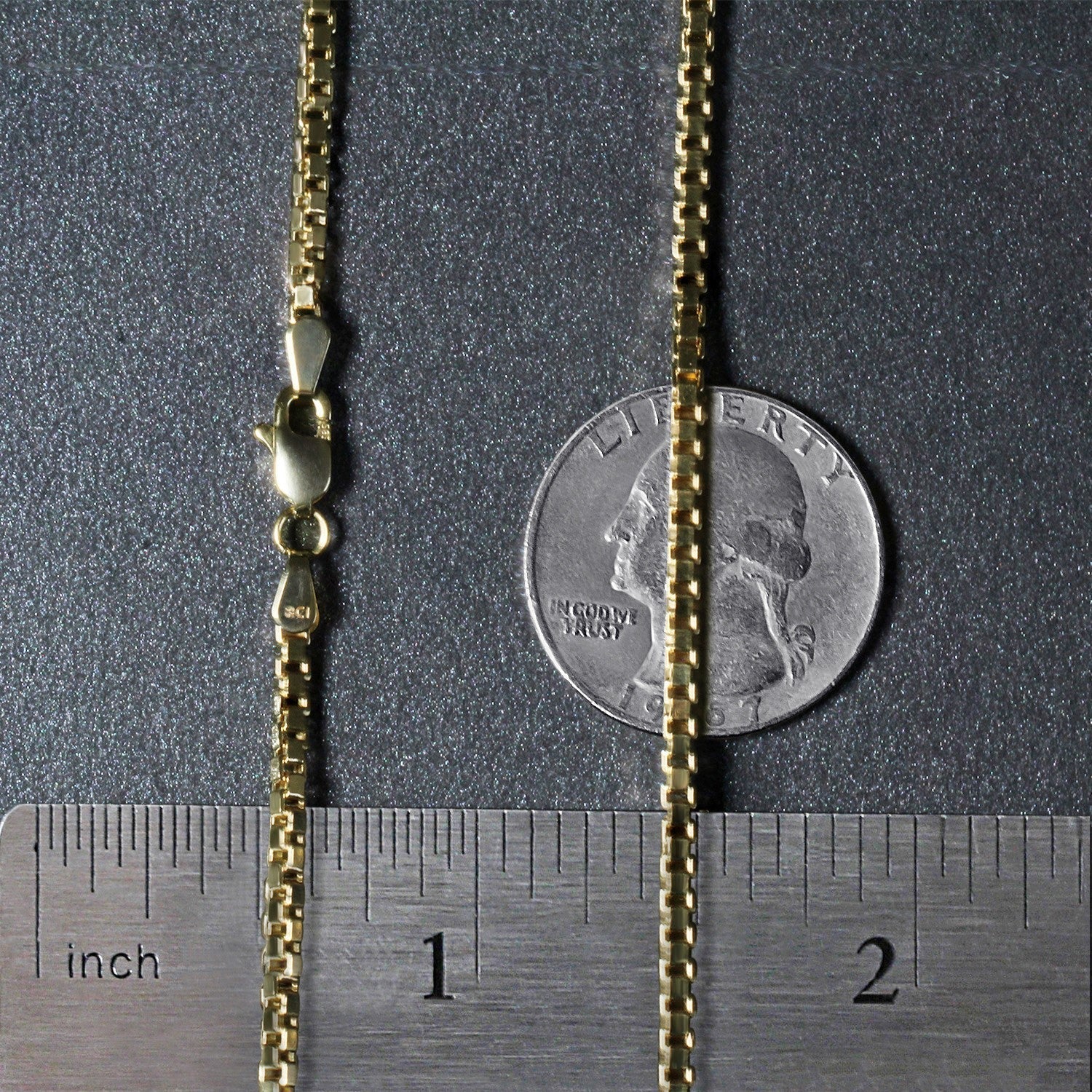 2.0mm 14k Yellow Gold Semi Solid Box Chain Bids.com