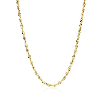 2.5mm 14k Yellow Gold Light Rope Chain Bids.com