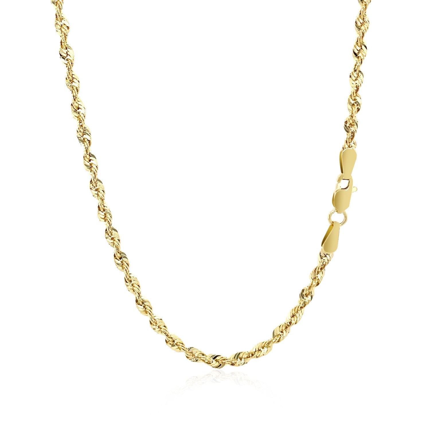2.5mm 14k Yellow Gold Light Rope Chain Bids.com