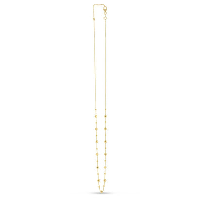 14k Yellow Gold Bead Necklace Bids.com