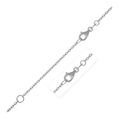 Extendable Cable Chain in 14k White Gold (1.2mm) Bids.com