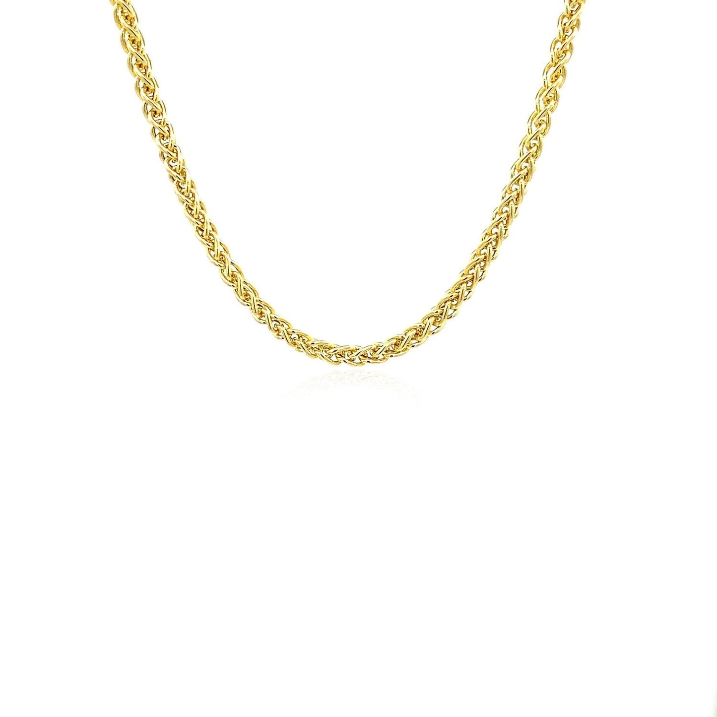 14k Yellow Gold 2.8mm Light Weight Wheat Chain Bids.com