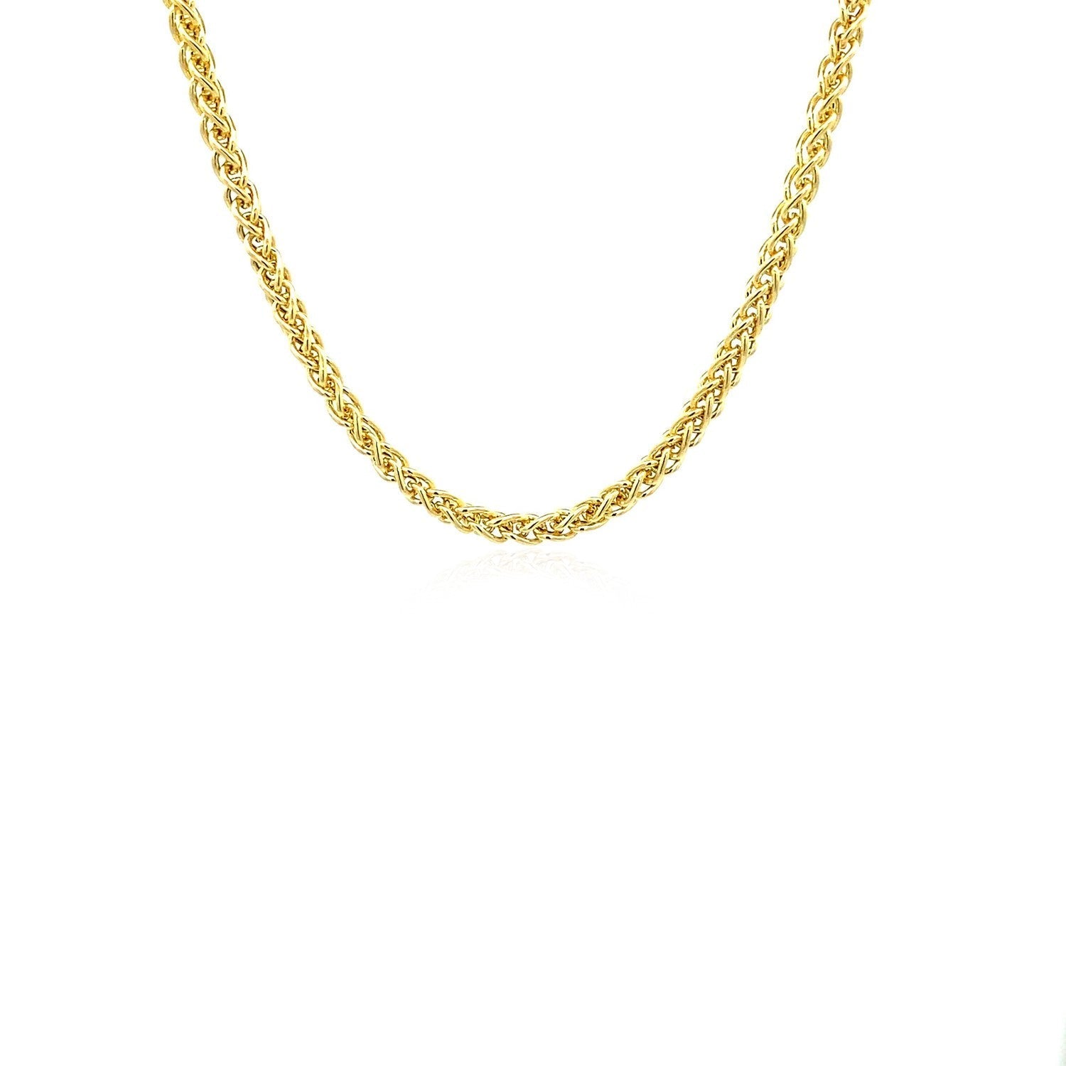 14k Yellow Gold 2.8mm Light Weight Wheat Chain Bids.com