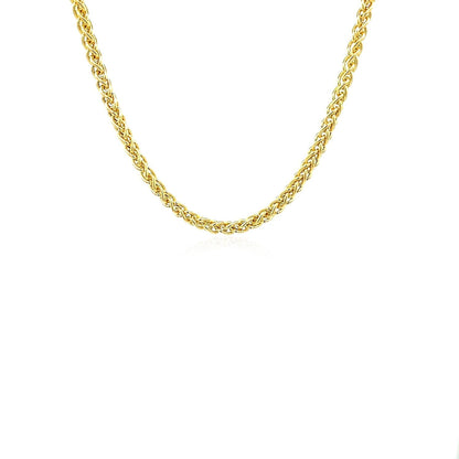 14k Yellow Gold 2.8mm Light Weight Wheat Chain Bids.com