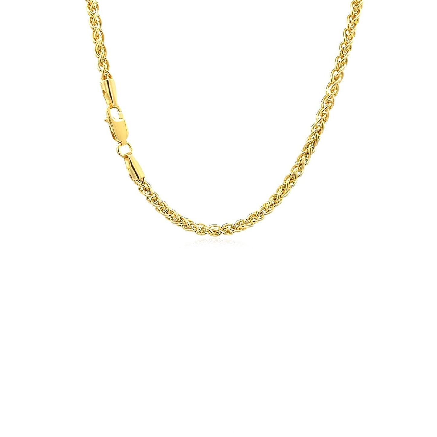 14k Yellow Gold 2.8mm Light Weight Wheat Chain Bids.com