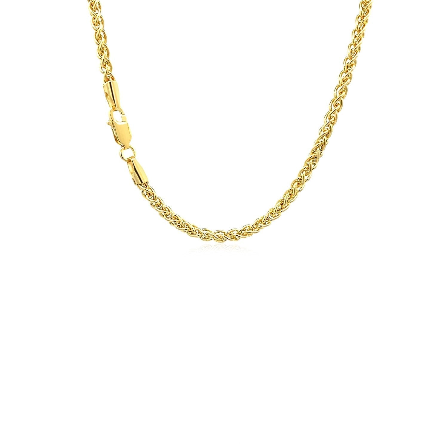 14k Yellow Gold 2.8mm Light Weight Wheat Chain Bids.com