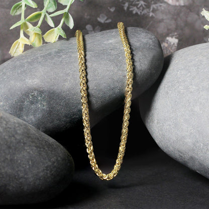 14k Yellow Gold 2.8mm Light Weight Wheat Chain Bids.com
