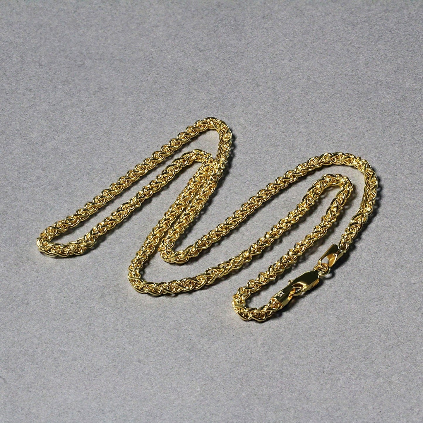 14k Yellow Gold 2.8mm Light Weight Wheat Chain Bids.com