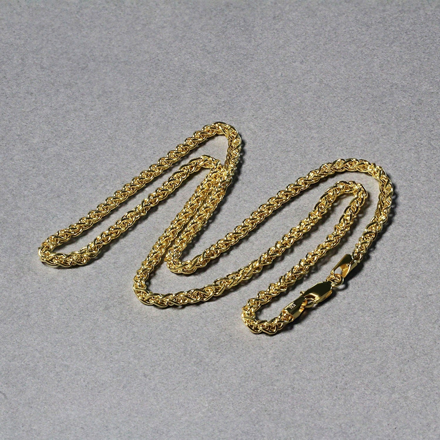 14k Yellow Gold 2.8mm Light Weight Wheat Chain Bids.com
