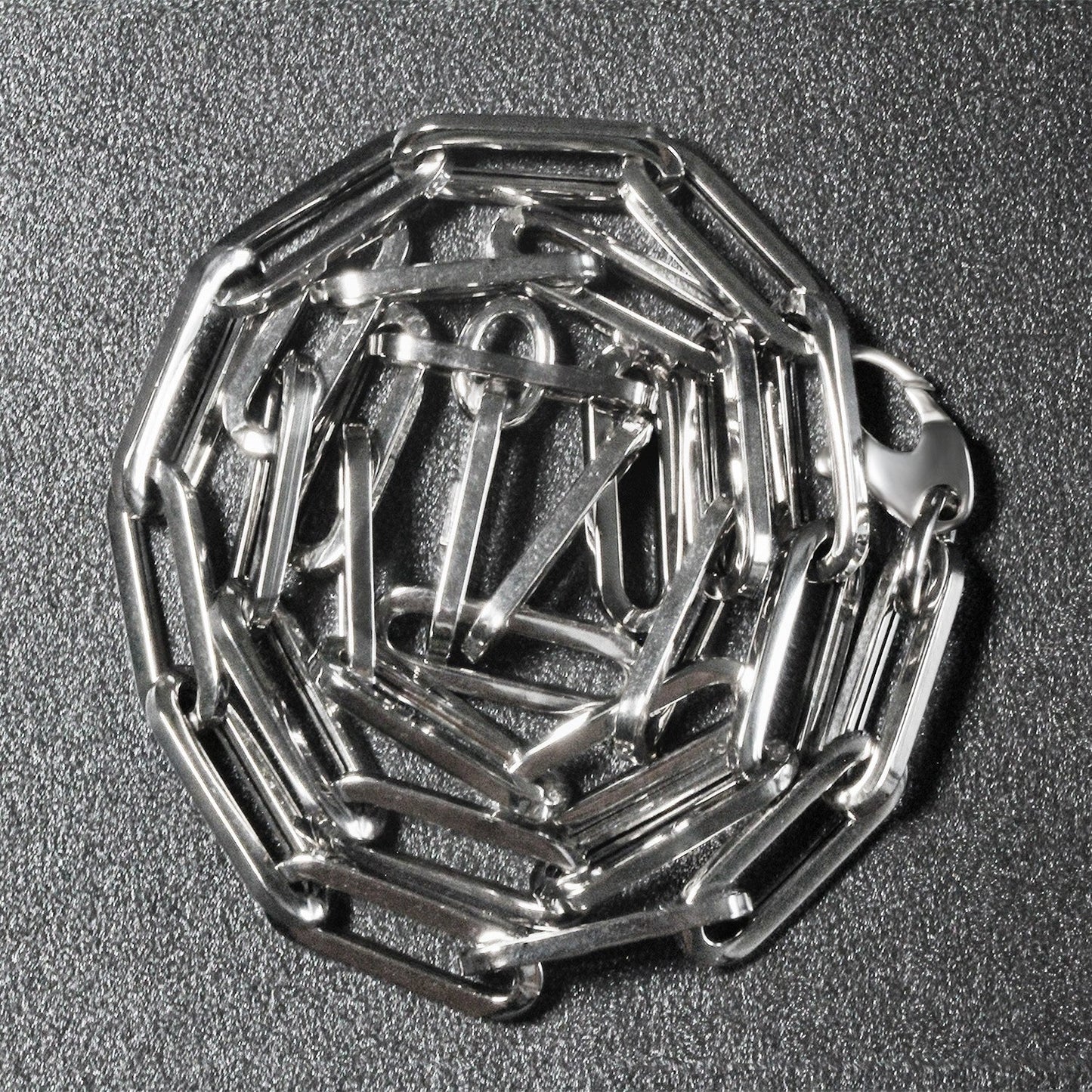 14K White Gold Wide Paperclip Chain (6.1mm) Bids.com