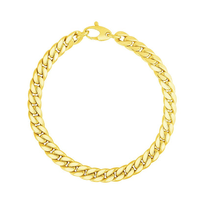 14K Yellow Gold Cuban Link Bracelet Bids.com
