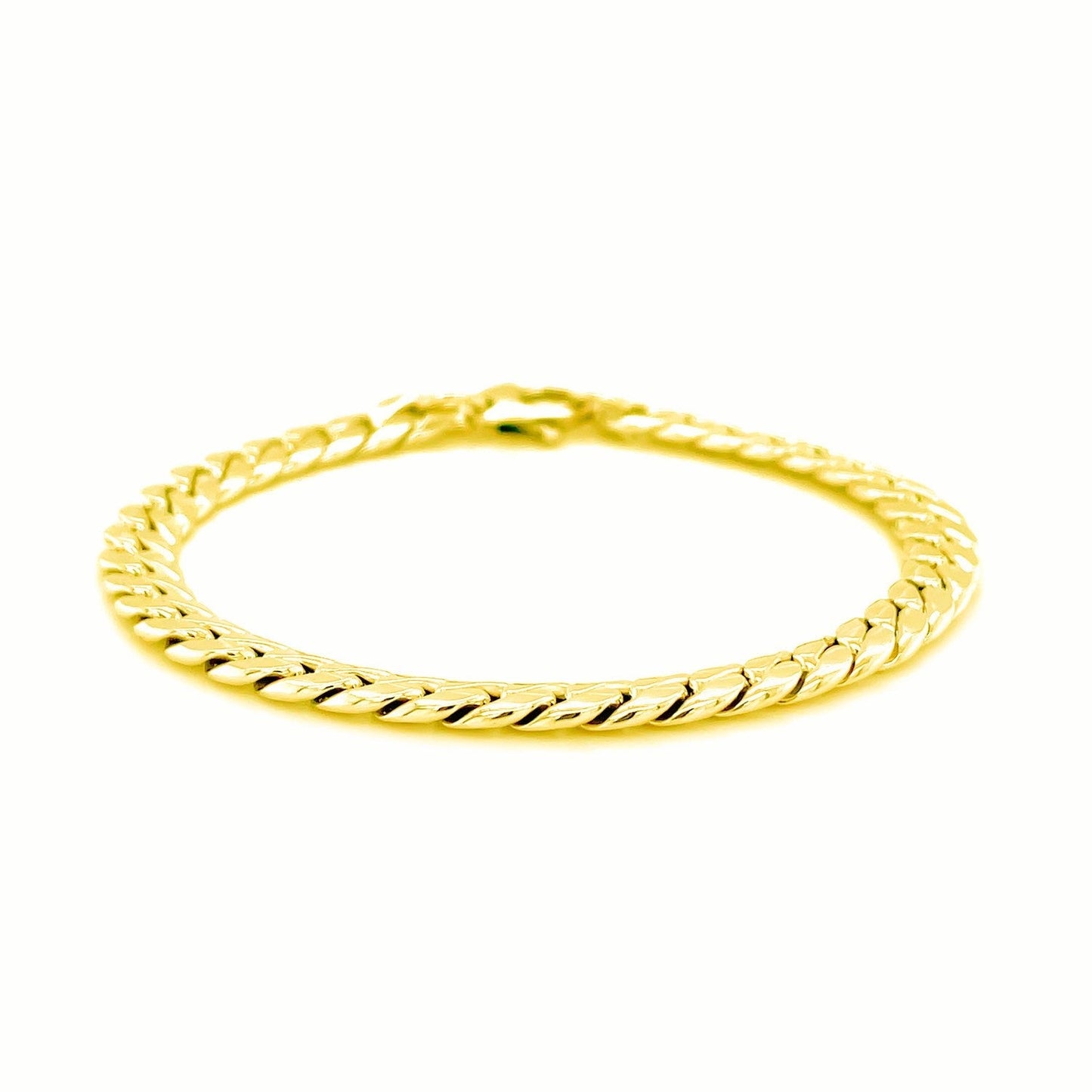 14K Yellow Gold Cuban Link Bracelet Bids.com