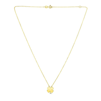 14K Yellow Gold Four Leaf Clover Necklace Bids.com