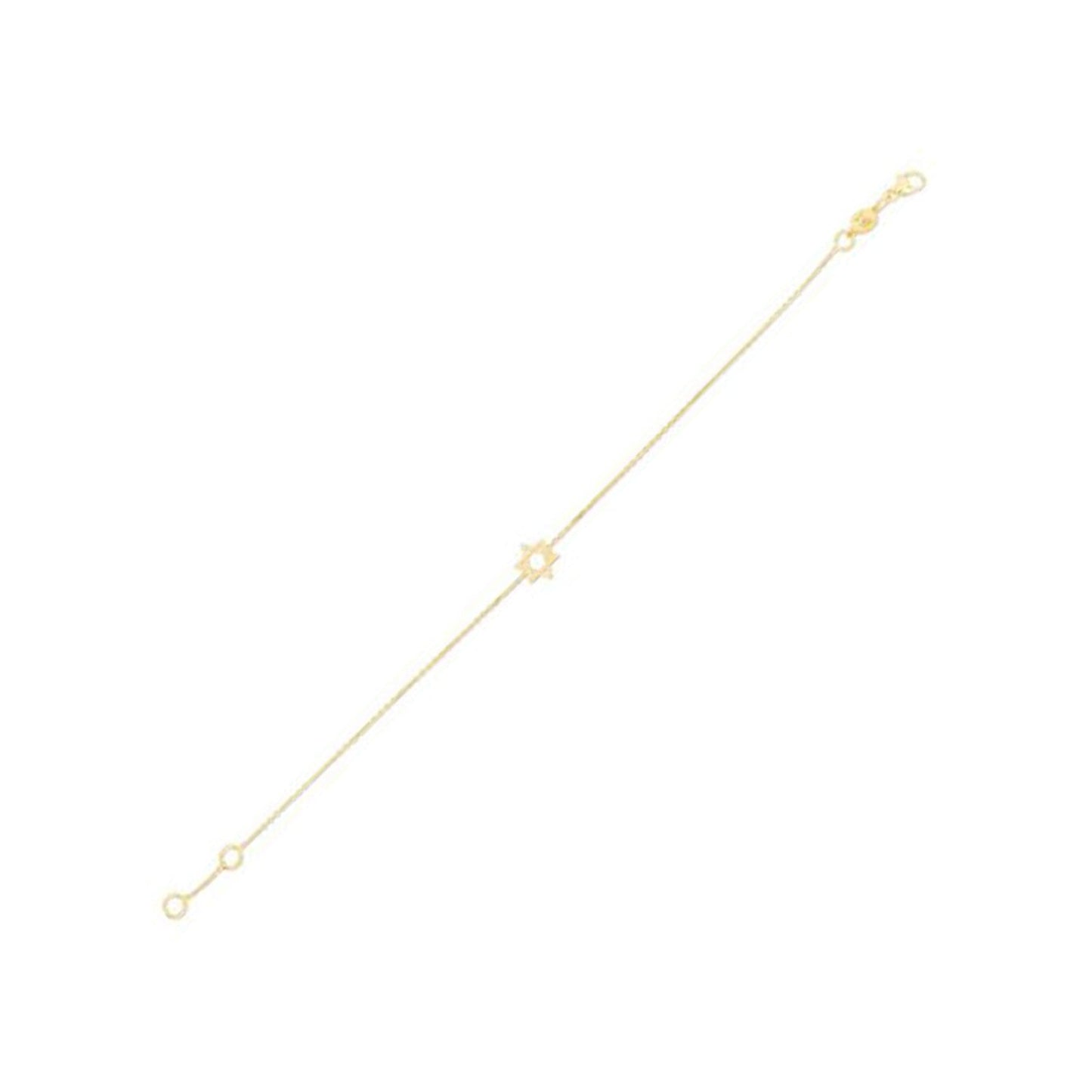 14k Yellow Gold Star of David Bracelet Bids.com