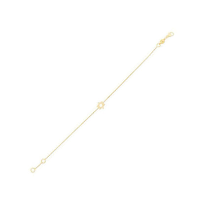 14k Yellow Gold Star of David Bracelet Bids.com