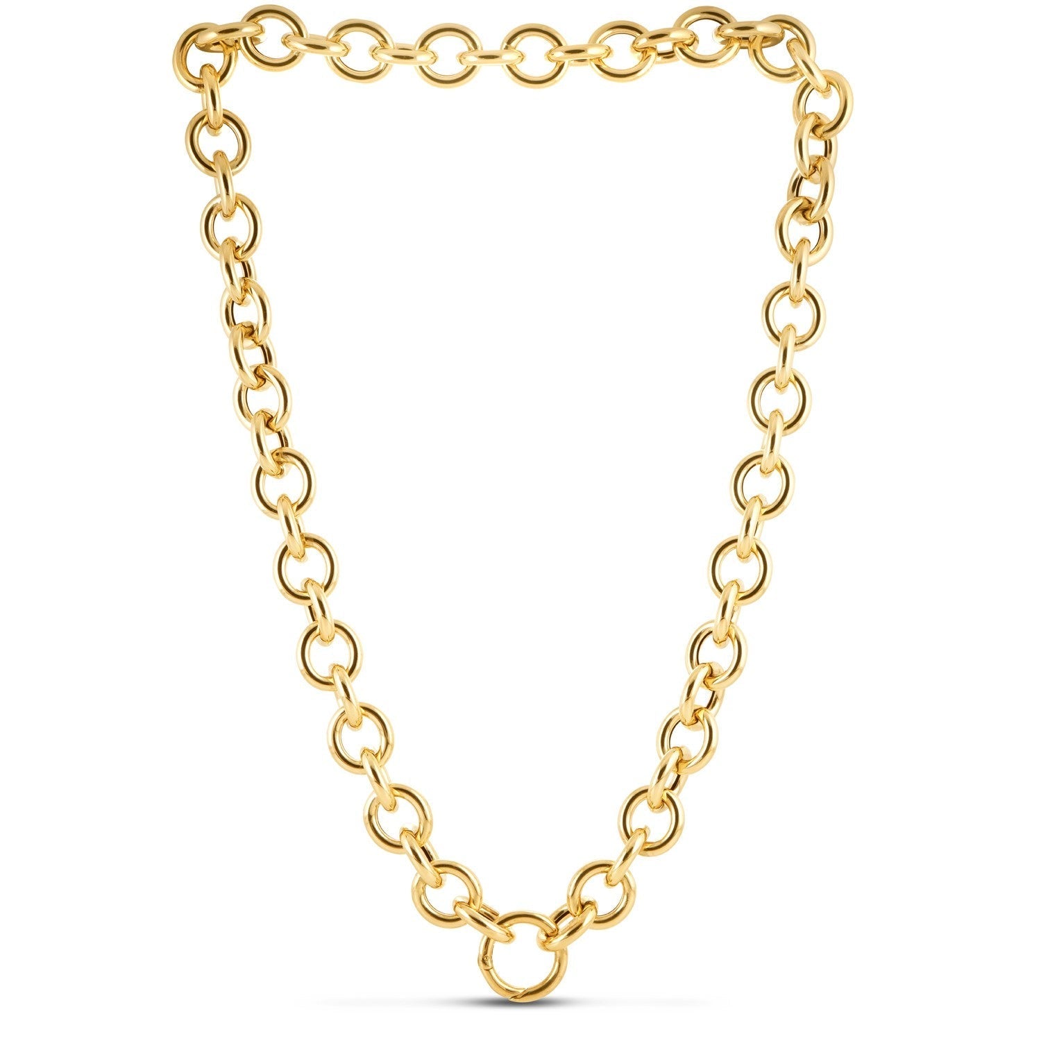 14k Yellow Gold Round Link Chain Necklace Bids.com