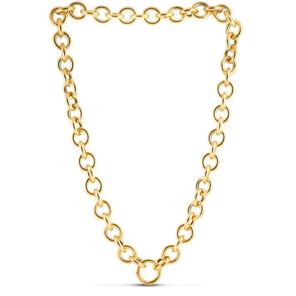 14k Yellow Gold Round Link Chain Necklace Bids.com
