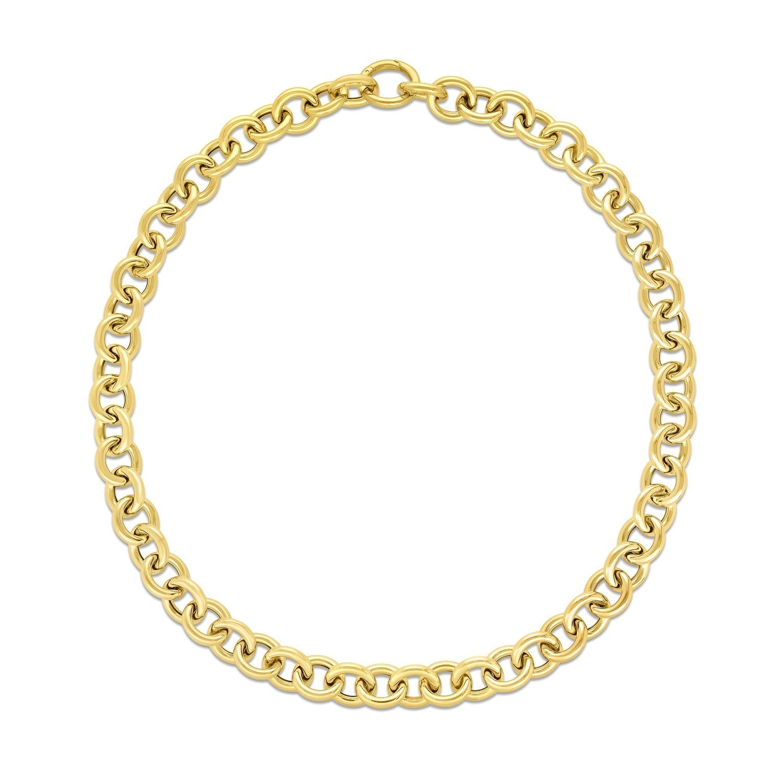 14k Yellow Gold Round Link Chain Necklace Bids.com