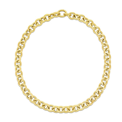 14k Yellow Gold Round Link Chain Necklace Bids.com
